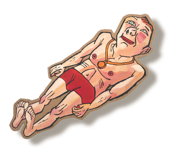 BAIGNEUR À LA MÉDAILLE 30X77cm