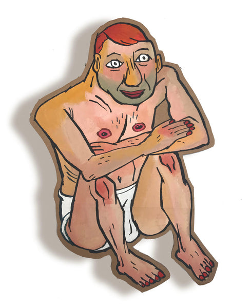 BAIGNEUR AU MAILLOT BLANC