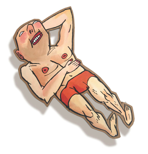 BAIGNEUR EN SLIP ROUGE