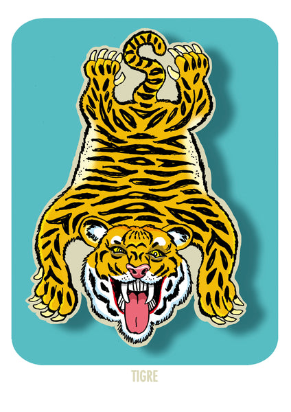 " LE TIGRE " CARPETTE EFFRAYANTE